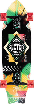 SECTOR 9 WAVEPARK PARTY SKATEBOARD COMPLETE 8.75X30.25 sidewindr