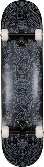 SPEED DEMONS BANDANA SKATEBOARD COMPLETE 8.0 BLK/BLK
