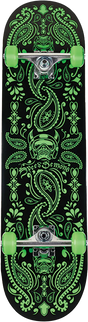 SPEED DEMONS BANDANA SKATEBOARD COMPLETE-8.25 BLK/GREEN