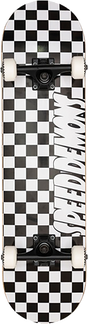SPEED DEMONS CHECKERS SOFT TOP SKATEBOARD COMPLETE 7.25 BLK/WHT