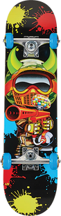 SPEED DEMONS PAINTBALLER  SOFT TOP SKATEBOARD COMPLETE 7.0 BLACK