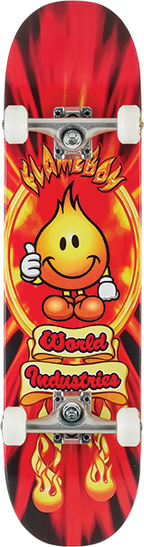 WORLD INDUSTRIES FLAMEBOY V2 SKATEBOARD COMPLETE-7.75