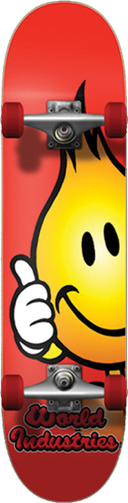 WORLD INDUSTRIES INDUSTRIES FLAMEBOY WRAP SKATEBOARD COMPLETE-7.5