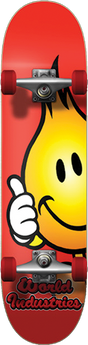 WORLD INDUSTRIES INDUSTRIES FLAMEBOY WRAP SKATEBOARD COMPLETE-7.5