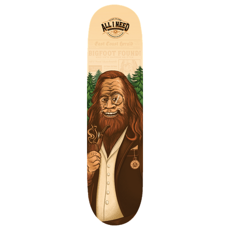 ALL I NEED DAPPER BIGFOOT SKATEBOARD DECK-8.5