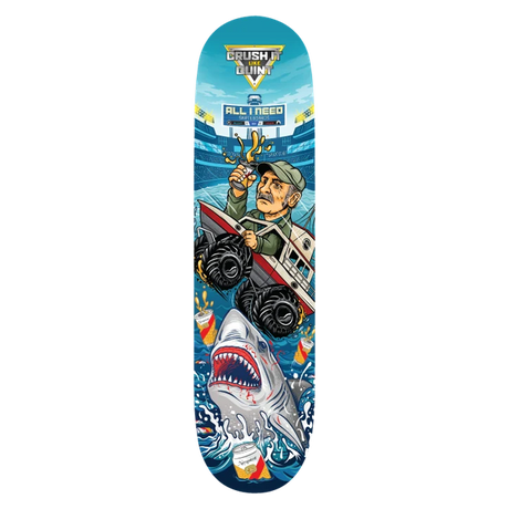 ALL I NEED NARRAGANSETT MONSTER TRUCK QUINT SKATEBOARD DECK-8.25