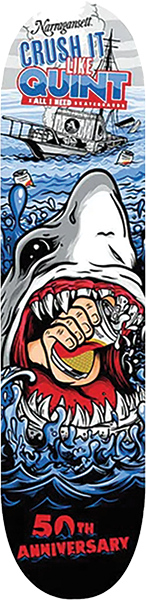 AIN X NARRAGANSETT BEER CRUSH IT 50TH SKATEBOARD DECK 8.25