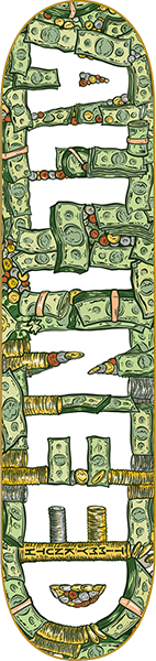 ALL I NEED KNUTH CASH SKATEBOARD DECK 8.3