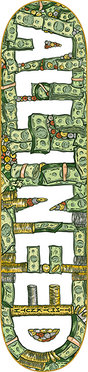 ALL I NEED KNUTH CASH SKATEBOARD DECK 8.3