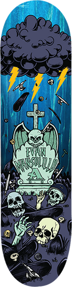 ALL I NEED MANSOLILLO GRAVEYARD SKATEBOARD DECK 8.5