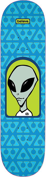 ALIEN WORKSHOP BELIEVE SKATEBOARD DECK-8.12 BLUE