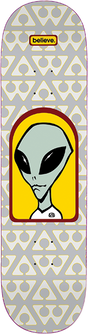 ALIEN WORKSHOP BELIEVE SKATEBOARD DECK-8.62 GREY