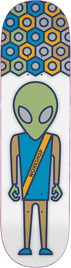 ALIEN WORKSHOP SOLDIER REGALIA SKATEBOARD DECK-8.25 WHITE