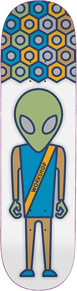 ALIEN WORKSHOP SOLDIER REGALIA SKATEBOARD DECK-8.25 WHITE