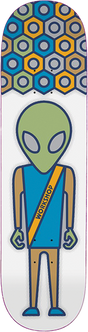 ALIEN WORKSHOP SOLDIER REGALIA SKATEBOARD DECK-8.25 WHITE