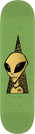 ALIEN WORKSHOP GUEVARA VISITOR GOLD SKATEBOARD DECK-8.25 GREEN