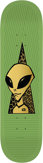 ALIEN WORKSHOP GUEVARA VISITOR GOLD SKATEBOARD DECK-8.25 GREEN