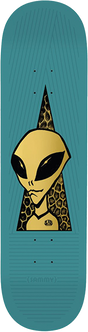 ALIEN WORKSHOP MONTANO VISITOR GOLD SKATEBOARD DECK-8.0 TEAL