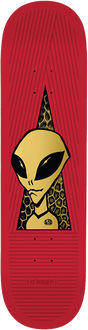 ALIEN WORKSHOP O'BRIEN VISITOR GOLD SKATEBOARD DECK-8.5 RED
