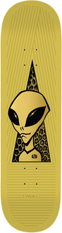 ALIEN WORKSHOP POPSON VISITOR GOLD SKATEBOARD DECK-8.75 YELLOW