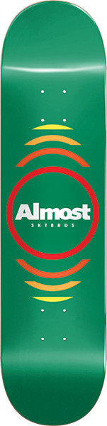 ALMOST REFLEX SKATEBOARD DECK 7.37 GREEN hyb