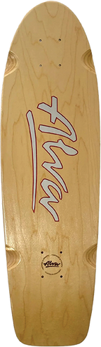 ALVA 1978 OG LOGO SKATEBOARD DECK-8.5x30 NAT/RED/SIL w/grip