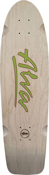 ALVA 1978 LOST MODEL SKATEBOARD DECK 8.5x30 NAT/TROPICAL GRN