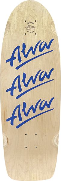 ALVA 1980 TRI LOGO PIG SKATEBOARD DECK-10X30 NAT/COBALT
