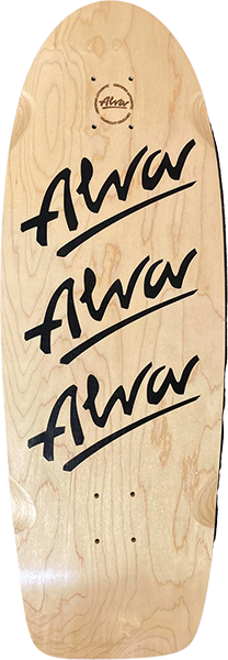 ALVA 1980 TRI LOGO PIG SKATEBOARD DECK 10X30 NAT/BLACK