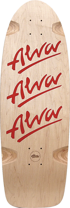 ALVA 1980 TRI LOGO PIG SKATEBOARD DECK-10X30 NAT/RED