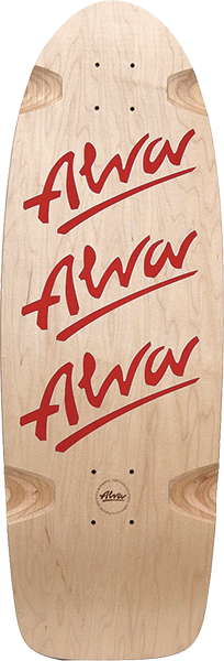 ALVA 1980 TRI LOGO PIG SKATEBOARD DECK-10X30 NAT/RED