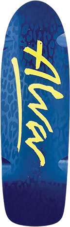 ALVA MODERN LEOPARD SKATEBOARD DECK-10x33 BLK/SAFETY YEL
