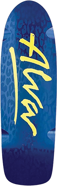 ALVA MODERN LEOPARD SKATEBOARD DECK-10x33 BLK/SAFETY YEL