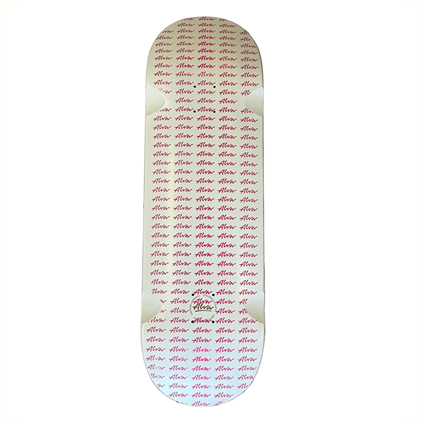 ALVA OG MULTI LOGO SKATEBOARD DECK-10X30 WHT/PINK