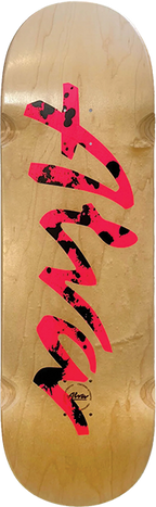 ALVA POPSICLE SKATEBOARD DECK 10x30 NAT/PINK/BLK SPLATTER
