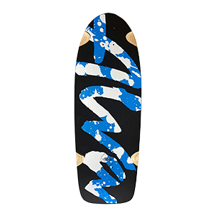 ALVA SPLATTER SKATEBOARD DECK-10.5x30.5 BLK/BLU/WHT