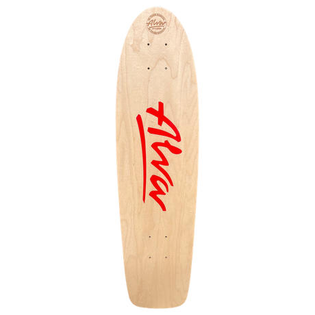 ALVA 1977 45TH ANNIV SKATEBOARD DECK-7.75x29.5 NAT/RED