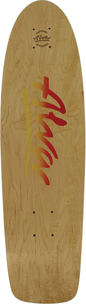 ALVA 1977 OG SKATEBOARD DECK 7.75x29.5 NAT W/RED/YEL FADE with black magic griptape