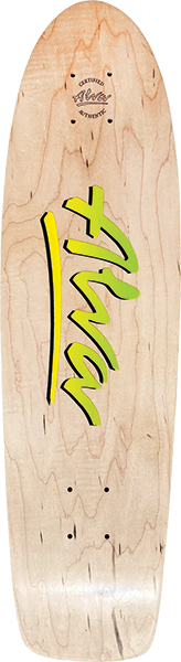 ALVA 1977 OG SKATEBOARD DECK 7.75x29.5 NAT W/GRN/YEL FADE