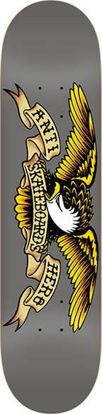 ANTI HERO CLASSIC EAGLE SKATEBOARD DECK 8.25 GREY