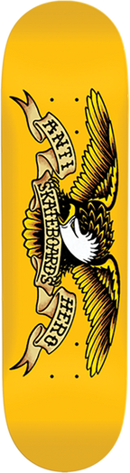 ANTI HERO EAGLE DBX SKATEBOARD DECK 8.25 YELLOW