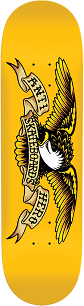 ANTI HERO EAGLE DBX SKATEBOARD DECK 8.25 YELLOW