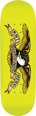ANTI HERO SHAPED EAGLE SKATEBOARD DECK 10x31.85 HORSE PILL YEL