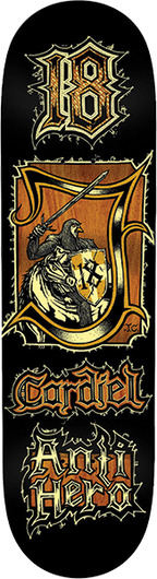 ANTI HERO CARDIEL MEDIEVAL SKATEBOARD DECK-8.62 BLACK