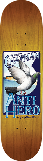ANTI HERO CHAPMAN HOMERS SKATEBOARD DECK-8.32 YELLOW