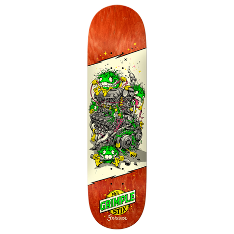 ANTI HERO GERWER GRIMPLESTIX REVS SKATEBOARD DECK-8.28 GREEN w/grip