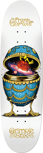 ANTI HERO GERWER GRIMPLE STIX FABRAGE EGG SKATEBOARD DECK-9.1 WHITE