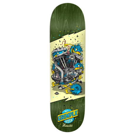 ANTI HERO HEWITT GRIMPLESTIX REVS SKATEBOARD DECK-8.75 BLUE w/grip