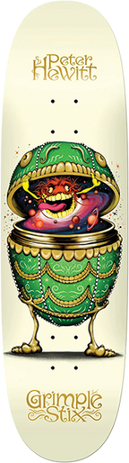 ANTI HERO HEWITT GRIMPLE STIX FABRAGE EGG SKATEBOARD DECK-8.75 CREAM