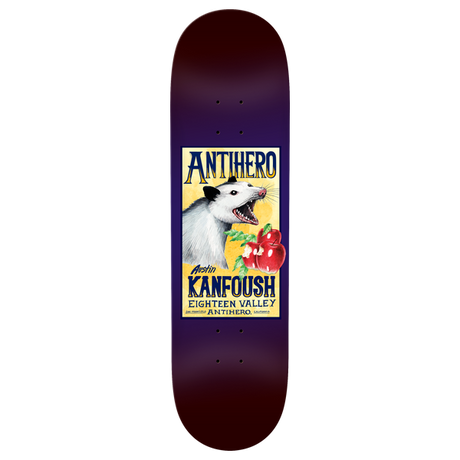 ANTI HERO KANFOUSH HOMERS PT. 2 SKATEBOARD DECK-8.5 PURPLE w/grip